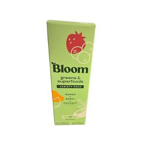 BLOOM Greens & Superfoods Variety Pack Mango Berry Coconut  - 12 Stick Pack NIB